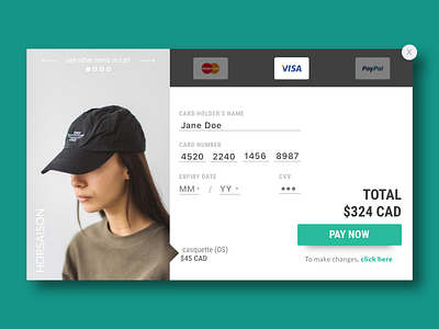 Credit card checkout