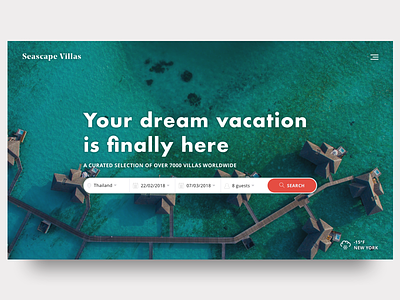 Holiday Villa Rental - Search 022 daily ui daily ui 022 dailyui dailyui022 luxury travel search travel travel booking ui vacation
