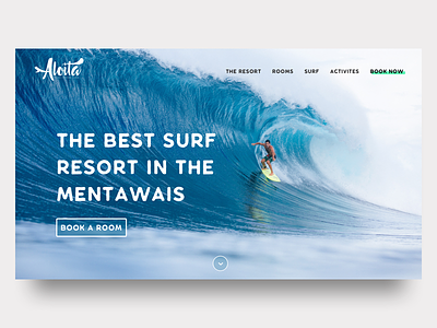 Surf Resort - Home Page accommodation booking cta hero hospitality hotel landing page surf
