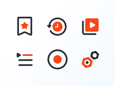 Video app icon set