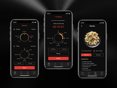 iOS app which allows you to control smart microwave oven