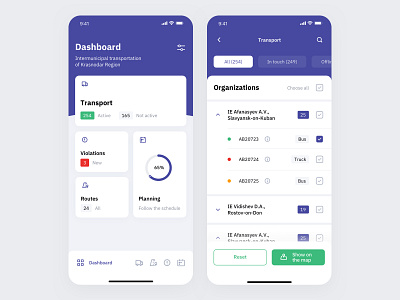 Monitoring system animation bus dashboad design interface map mobile app planning transport truck ui ux