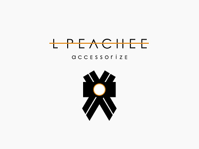 L-Peachee accesorize brand logo bow brand branding design identity logo minimal