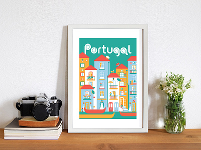 Portugal arch architecture graphic illustration minimal porto portugal poster