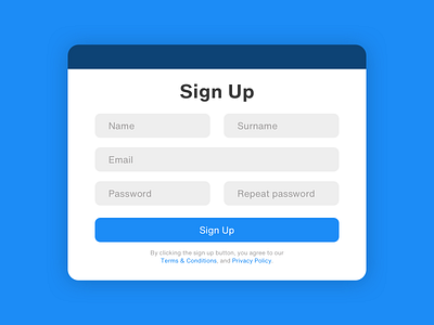 Daily UI #001 - Sign Up