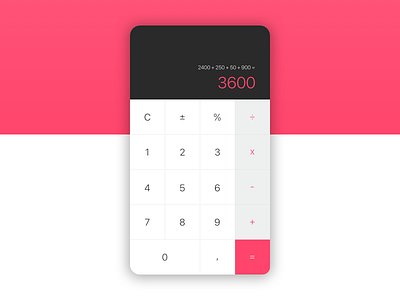Daily UI #004 - Calculator calculator clean dailyui design flat minimal ui webdesign