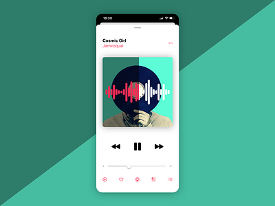 Daily UI #009 - Music Player apple applemusic clean dailyui design flat minimal musicplayer redesign restyling ui