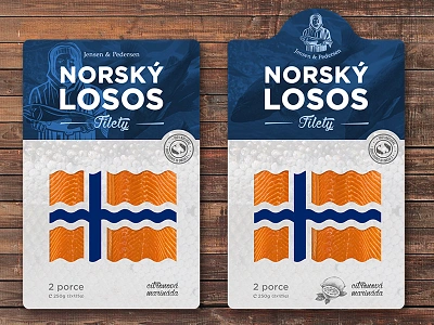 Norwegian salmon packaging brand fish flag norway packaging salmon