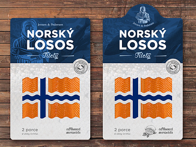 Norwegian salmon packaging brand fish flag norway packaging salmon
