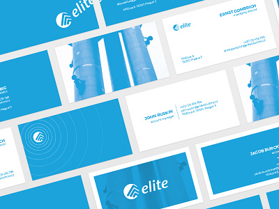 Variations of our business cards blue business card identity print