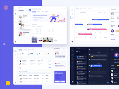 Vacation Rental Marketplace airbnb apartments calendar concept dailyui dark dashboard listing marketplace messanger minimalistic rental ui ux web web design webdesign website design