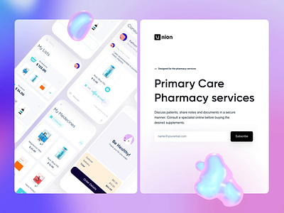 Pharmacy App Landing Page Animation aftereffects animation app concept dailyui hero banner hero section homepage landing landing page landingpage main page medicine minimalistic motion pharmacy web webdesign website website design
