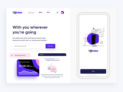 E commerce Platform Landing Page Animation aftereffects animation app banking concept dailyui e commerce e commerce app hero banner hero section home page landing landing page landinpage main page minimalistic web web design website website design