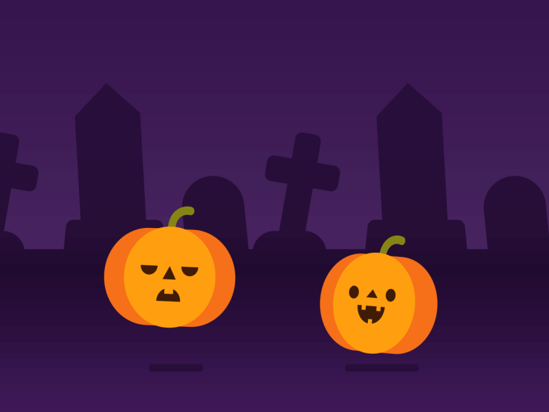 Halloween Pumpkins animation dark fun gif halloween holiday motion orange purple