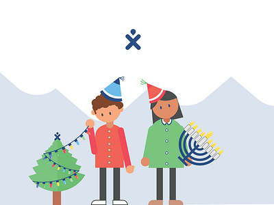 Happy Holidays flat design illustration illustrator vector vector illustration