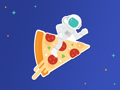 RocketLuncher Stickers II astronaut comet food onion pizza space star wars stickers