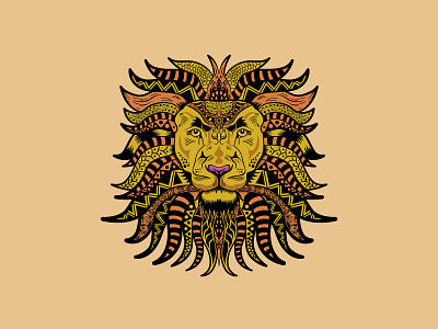 Lion Head Mandala bigcat illustration illustrator lion lion head mandala mandalaart vector vectors