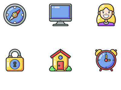 Linear Colour UI Icons dailyicon design icon icons iconsets illustration illustrator ui vector
