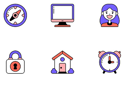 Minimal Colour Icons dailyicon design icon icons iconsets illustration illustrator ui vector