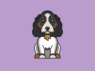 Betty Davis - King Charles animal cavalier cute dog illustrator king charles pet puppy vector