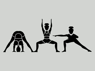 Dailyicon day 13 Create 3 Yoga Glyph icons body characters glyph icon icons iconsets positions solid yoga