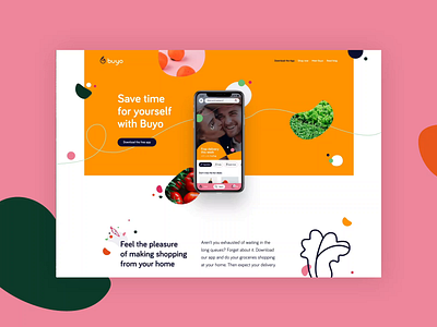 Buyo brand design graphic design landing page ui design