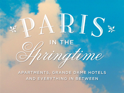 Paris in the Springtime paris typography