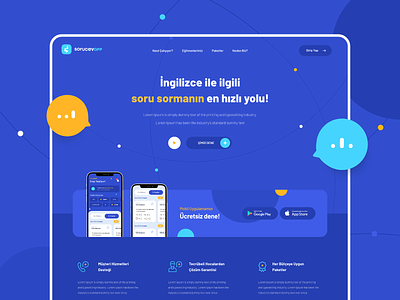 sorucevapp Homepage Design
