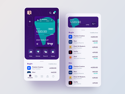 Param - Mobile Banking App app banking credit card digital banking finance mobile banking money product ui ux wallet