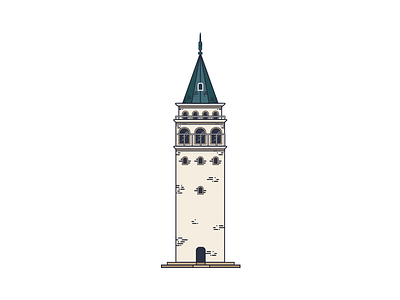Galata Tower / İstanbul architecture bosphorus building city design icon istanbul i̇llustration landmarks line tower vector