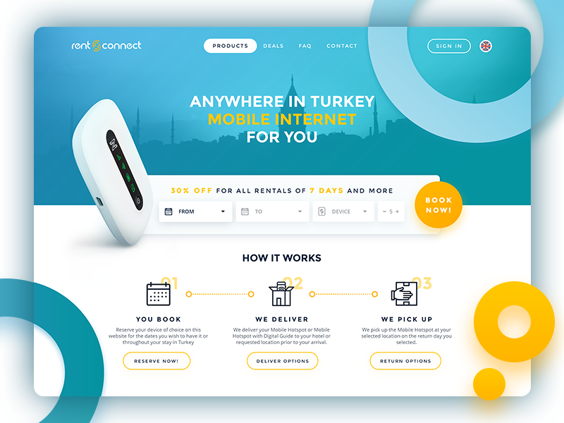 Rent & Connect  Site by Eray Yesilyurt on Dribbble