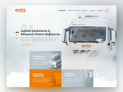 Etis Logistic Ui Design design logistic transport ui ui design ux web web design