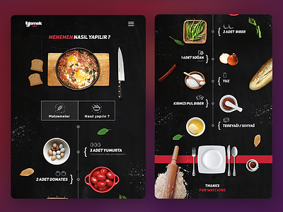 How To Make Menemen cooking design food landing page recipe ui web web design