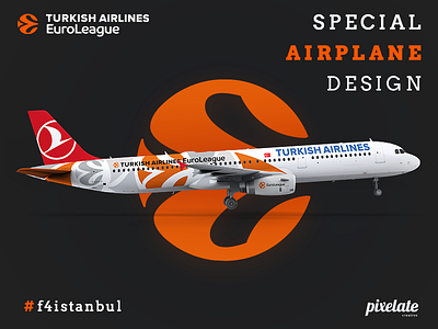 Euroleage / Airplane Design airlines basketball brand design euroleague flight turkish airlines