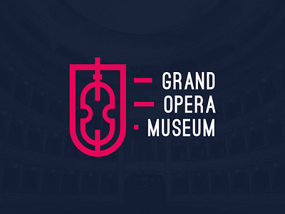 Grand Opera Museum / Logo brand design line logo museum music opera