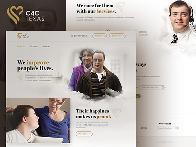 C4C Texas / Home Page Design association charity design disabled donation down intellectually ui ux valunteer web