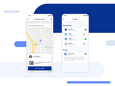 R+R : Hangout tracker app design event gathering group hangout mobile phone product social ui ux