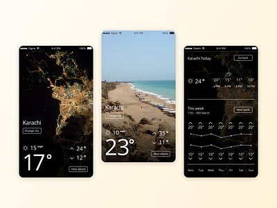 R+R : Weather app mobile product ui ux