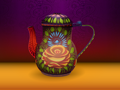 Chainak - (Traditional tea kettle) - Vector art chainak color graphic icon illustrator kettle spot tea traditional vector visual