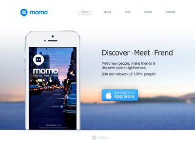 MOMO_Website 3 blue iphone5 momo web