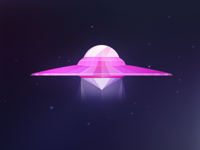 Don't Panic fly pink planet purple star ufo