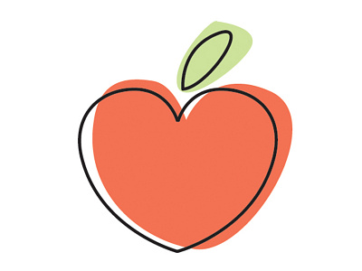 love / eat icon apple book bookdesign eat heart icon illustration illustrator love