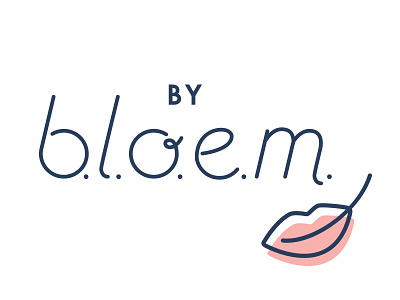 logo for By Bloem Company bloom brand branding design female food graphic design healthy icon illustrator logo typography