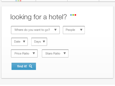 Trip Dribbble form reservations search