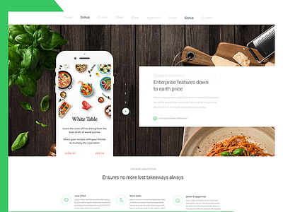 New concept design for POS app concept design food interface landing page restaurant ui ux web