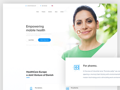 Mobile Health Platform - Healthcare Solution corporative design health interface landing medical mobile platform ui ux web