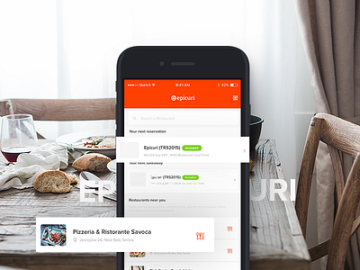 Epicuri App iOS - Food Platform android app booking drink food ios map news order restaurant