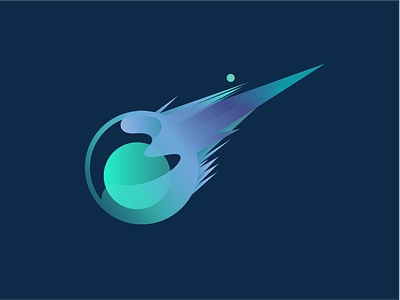ffvii | logo redesign blue final fantasy vii game green ilustration ilustrator logo meteor rebranding