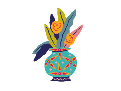Ceci n'est pas un flowerpot I drew today colorful flowers illustration plants vector