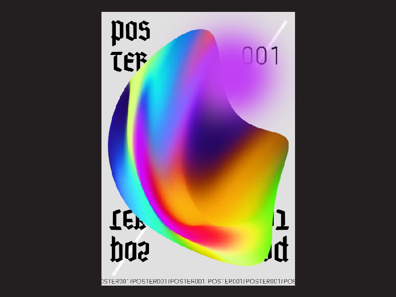 Gradient Poster abstract skillshare baugasm gradient poster